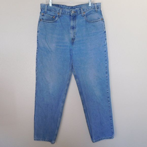 Vintage 90s 1999 Levi's Jeans Size 36 x 32 550 Casual Faded Denim 5 Pocket Blue - Picture 1 of 16